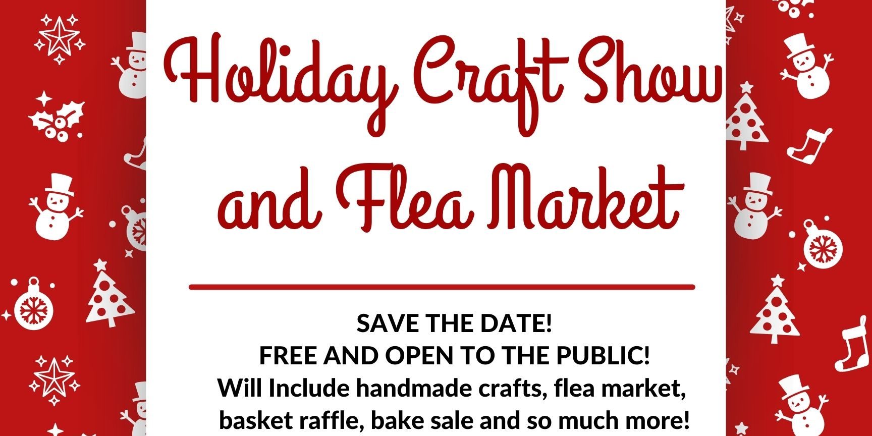 BMBa Holiday Craft Show Flyer23 holiday craft show and flea market flyer, center spring street in boyertown